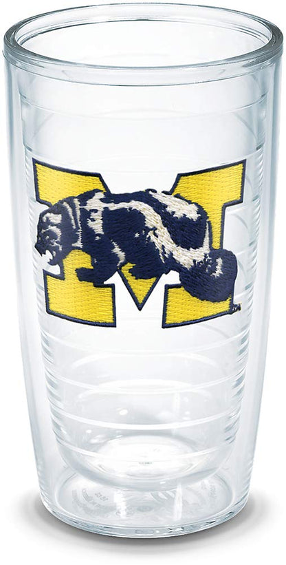 Tervis Vaso NCAA Transparente 16 oz Diseño de Universidad - Michigan Univ Vault - 16-Oz - Transparente