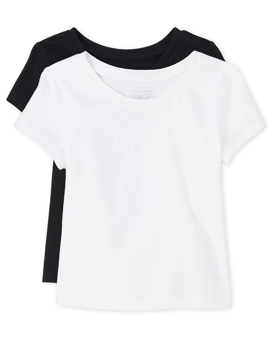 The Children's Place Paquete de 2 Camisetas básicas para niñas pequeñas Camiseta para Niñas