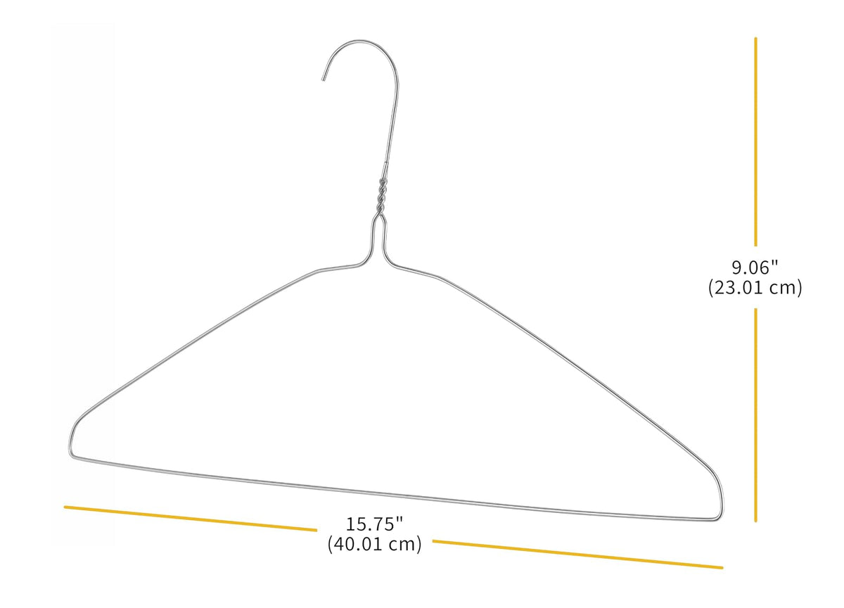 Whitmor - Perchas de Alambre para Colgar Ropa y Chamarra de Alambre para Uso Diario, Juego de 20 Unidades, Chapado en Cromo