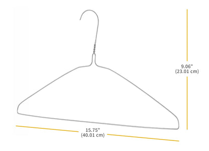 Whitmor - Perchas de Alambre para Colgar Ropa y Chamarra de Alambre para Uso Diario, Juego de 20 Unidades, Chapado en Cromo