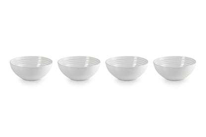 Le Creuset Juego de 4 cuencos de sopa, 22 onzas cada uno, color blanco