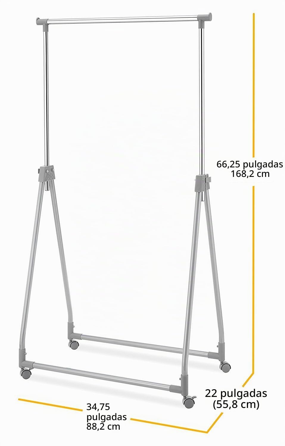 Whitmor - Perchero Plegable para Ropa, Altura Ajustable