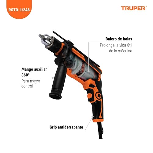 TRUPER ROTO-1/2A8, Rotomartillo/destornillador 1/2", 750W