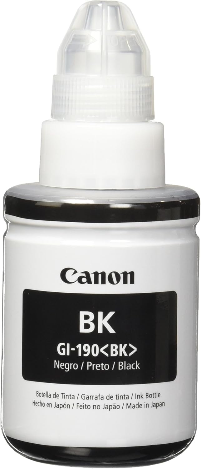 Canon Botella de Tinta GI-190 BK 135 ml G4110, G3110, G2110, G1110