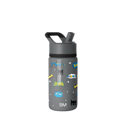 Simple Modern Summit Botella de Agua para Niños con Popote - 14 onzas - DC Comics: Batman POW!