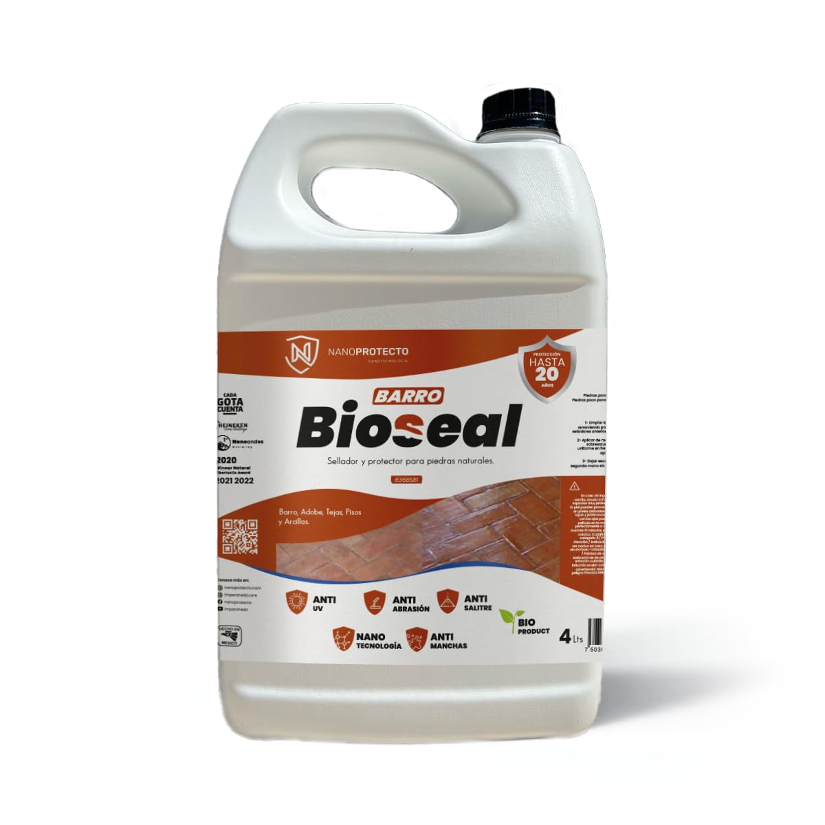 Nanoprotecto Impershield 636BSB4 Sellador Bio Seal Barro 4 litros, Blanco