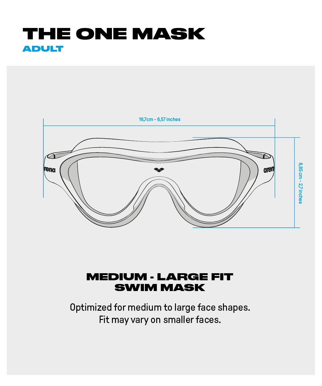 ARENA Arena Unisex the One Swim Mask anteojos de natación Unisex adulto