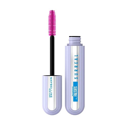 Maybelline The Falsies Surreal Extensions Máscara de Pestañas, Voluminizadora a Prueba de Agua, Larga Duración hasta 24 Horas, con Cepillo de Hélice, Color Negro
