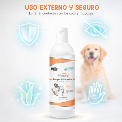 Fancy Pets Medical Solutions Skincare Shampoo para Perro y/o Gato con Problemas en la Piel por Microorganismos con 250 Mililítros