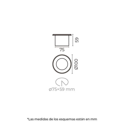 Illux PL-5207.A41 Luminario Empotrado LED 41K Aluminio con Driver