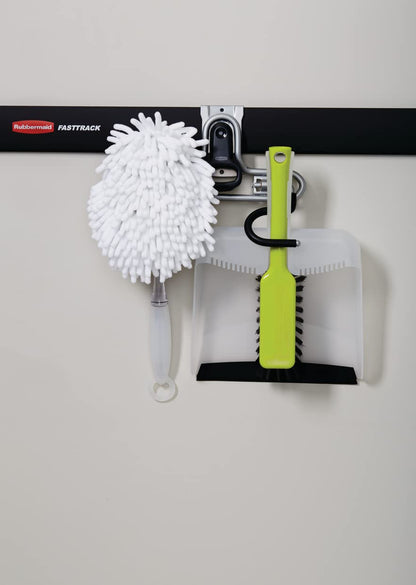 Rubbermaid FASTTRACK – Riel de Pared con Ganchos Multiusos, Sistema Organizador de Almacenamiento para Garaje y Casa, Acero de Alta Resistencia 1784454