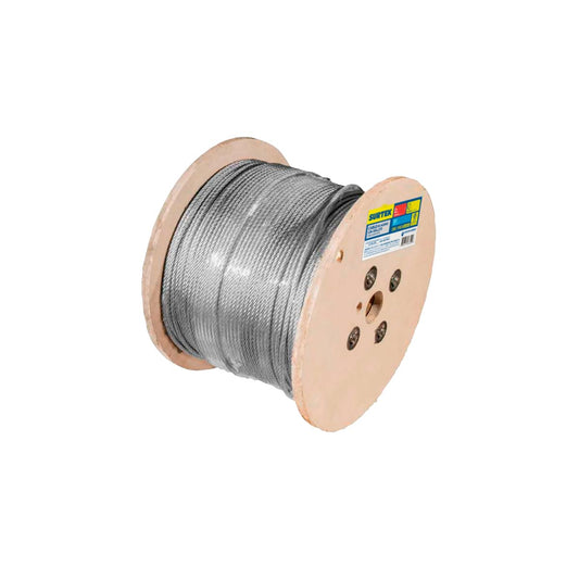 Surtek CA2110 Cable de acero con grillete 7 x 19 hilos, 5/16" x 76 m