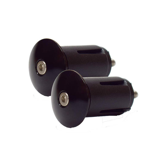 Planet Bike Tapones de Extremo de Manillar para Manillar de Bicicleta y Cinta de Manillar, ampliables de 3 mm, con Cierre Hexagonal en su Lugar en manubrios de 18 a 25 mm, Color Negro