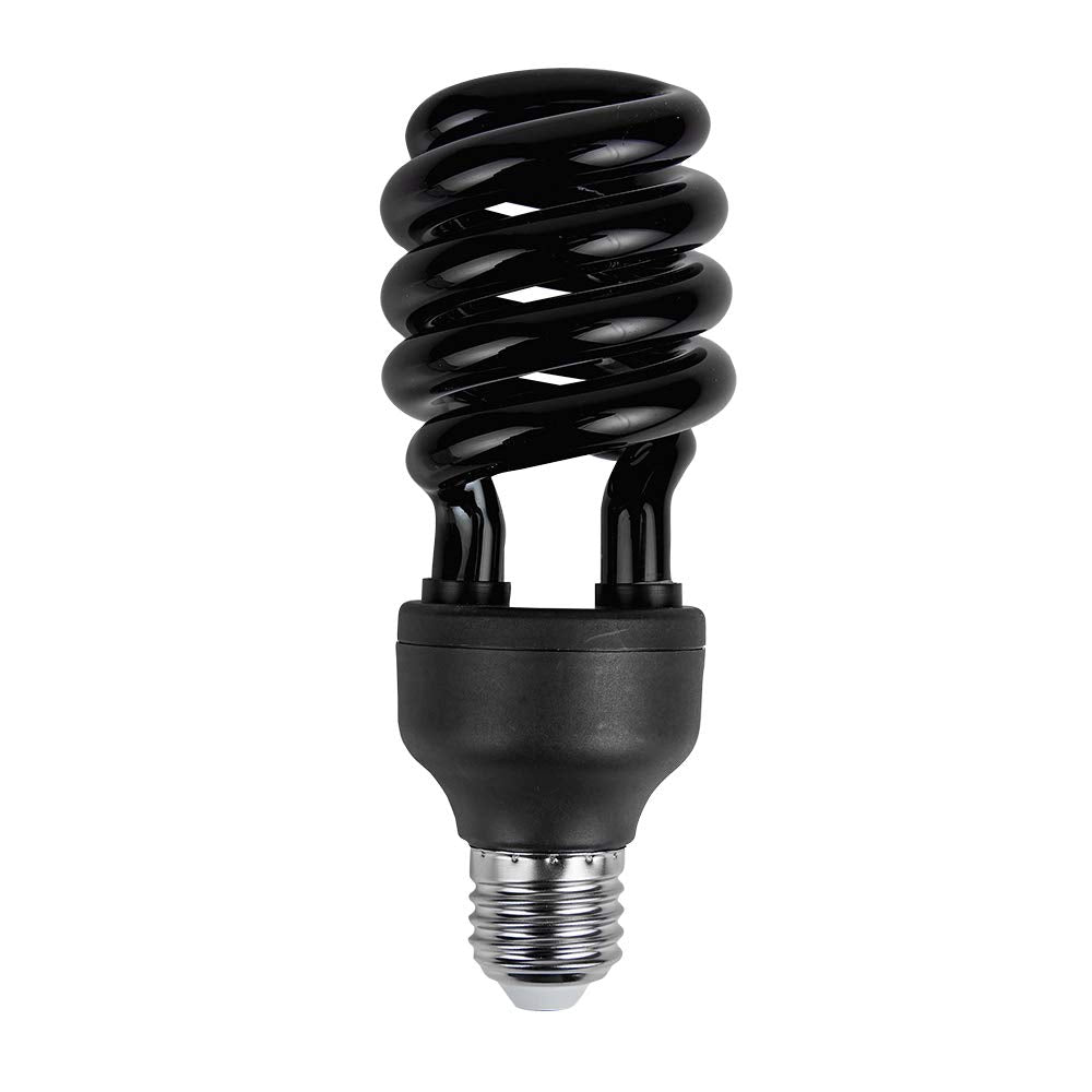 Tecnolite - Foco Espiral con Luz Negra Fluorescente Ultravioleta Efecto de Colores Neón para Discotecas o Ciclismo de Noche; No Atenuable. Potencia 20 Watts
