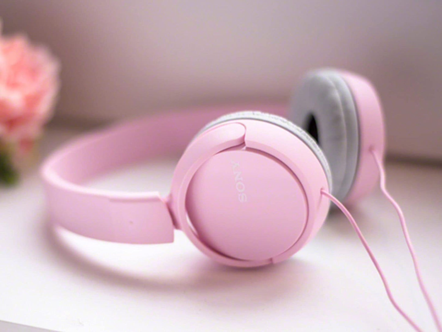 Sony MDR-ZX110/PCUC Audífonos de Diadema Plegables y Giratorios, color Rosa
