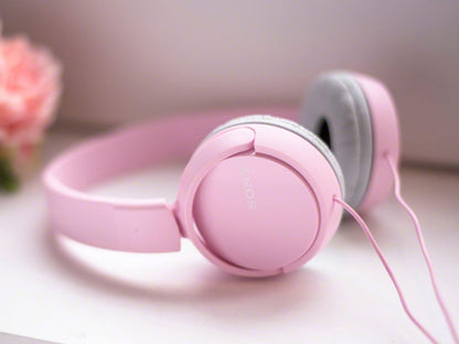 Sony MDR-ZX110/PCUC Audífonos de Diadema Plegables y Giratorios, color Rosa
