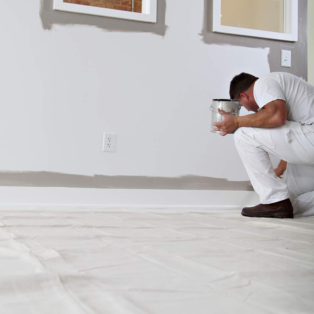 Trimaco 56708 SuperTuff - Paño de lona de peso utilitario (170 g, 1,2 x 4,5 m), color beige