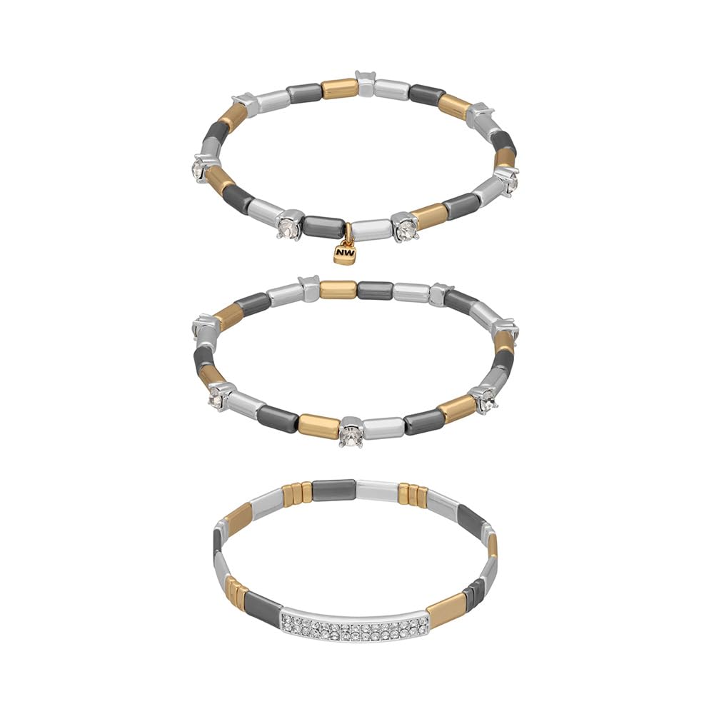 Nine West Box Pulsera Color Tritono para Mujer