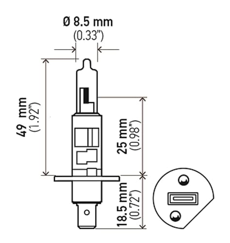 Hella H1XE-TLL Kit de 2 Focos Tipo Xenón H1 en Blíster