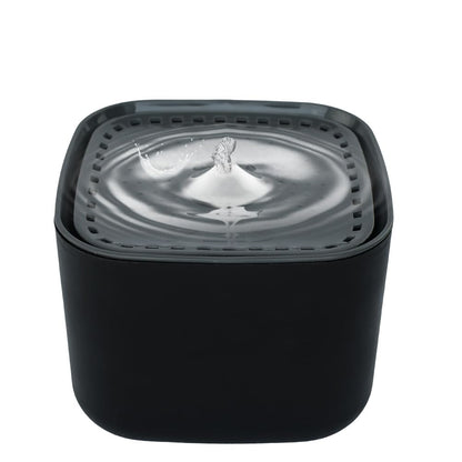 Fancy Pets Bebedero Automático para Perros y Gatos, 3L, con Filtro de Carbón Activado, Agua Fresca, Recirculación Silenciosa, Diseño Cubo Negro