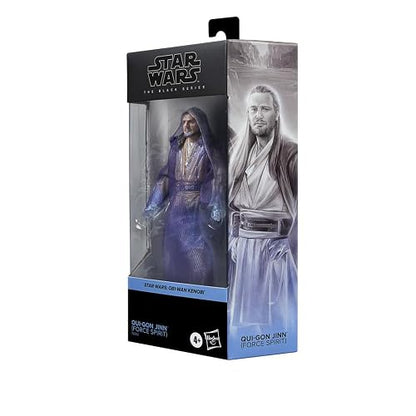 STAR WARS SW BL QUI GON Jinn Force Spirit | Star Wars The Black Series - Figura de acción de 6 pulgadas exclusiva - Force Spirit Qui-Gon Jinn