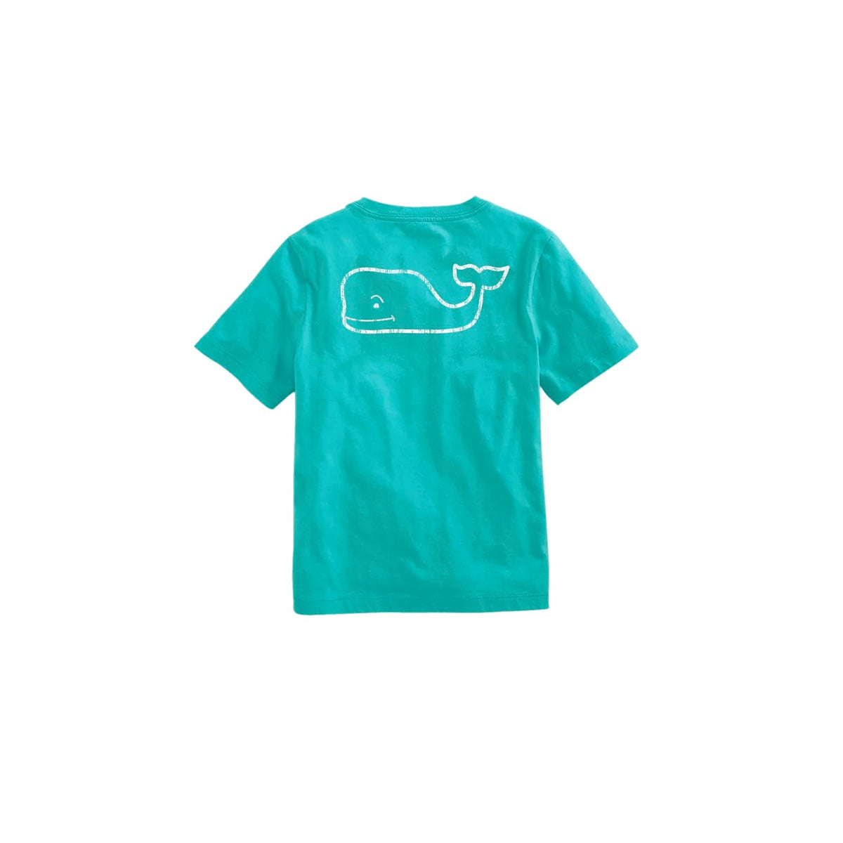 Vineyard Vines Playera de Manga Corta con Ballena Bordada para Niña - azul mar - G
