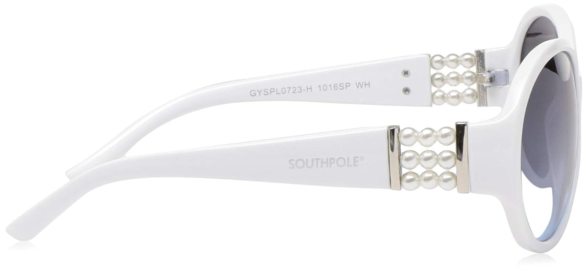 Southpole 1016SP - anteojos de sol ovaladas con triple fila de perla y 100% protección UV, 68 mm