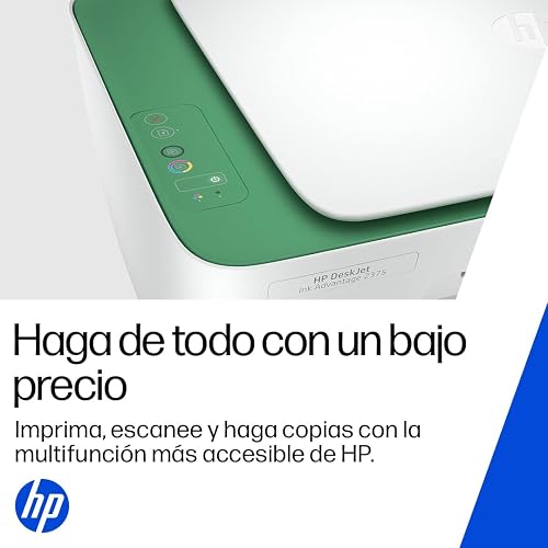 HP Impresora Multifuncional DeskJet Ink Advantage 2375, Color, Impresión, Copiado, Escaneado, Conexión USB (7WQ01A)