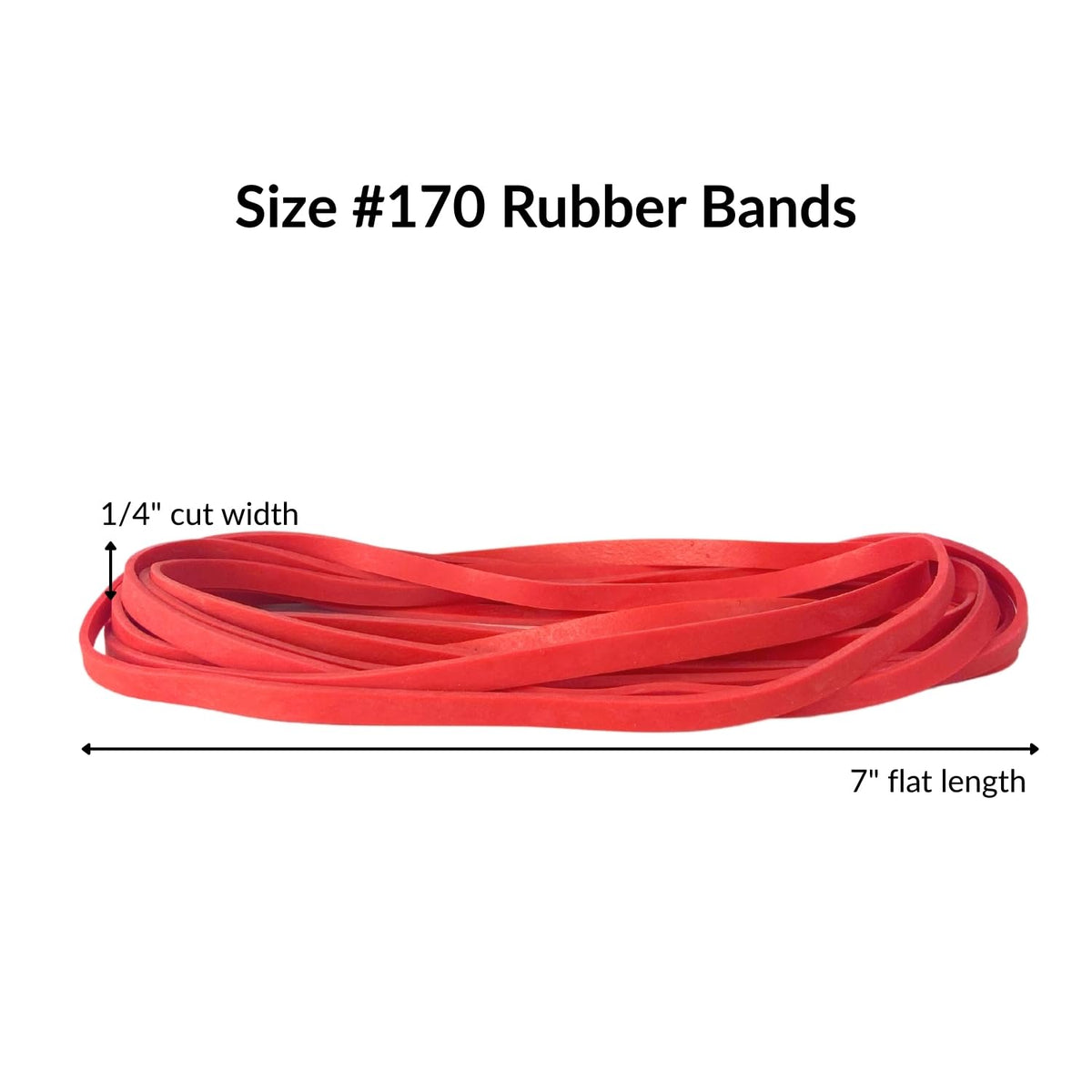 Alliance Red Packer Bands, tamaño #170 (7" x 1/4"), aprox. 90 bandas, 1 libra. Caja, Rojo (97705)