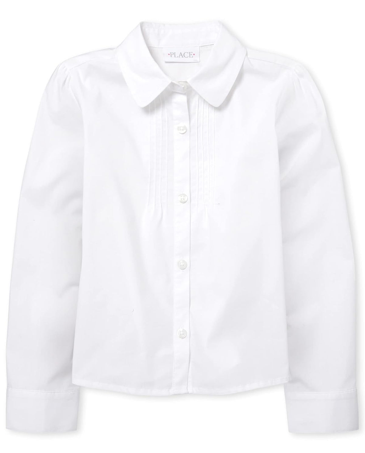 The Children's Place Camisa de Manga Larga de Popelina con Botones Camisa de Uniforme Escolar con Botones para Niñas