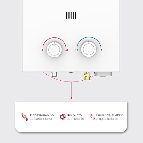 Rheem Essentials Calentador de agua instantáneo a gas 6 L/Min Gas LP 1 Servicio RHE-CHN06P