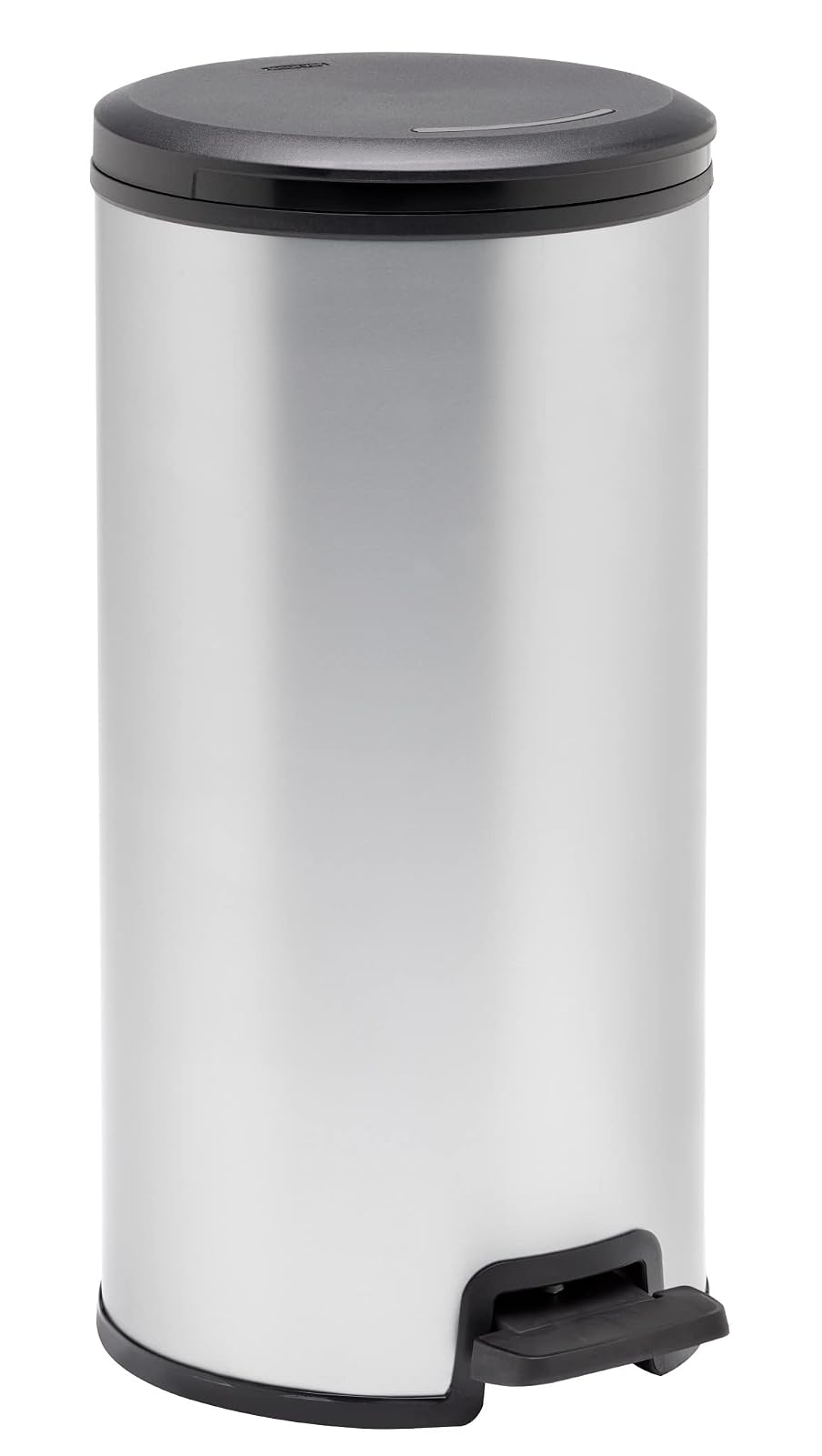 Curver - Cesto Deco Bin Round Pedal, Cesto de Basura Redondo, 30L, Bote antihumedad
