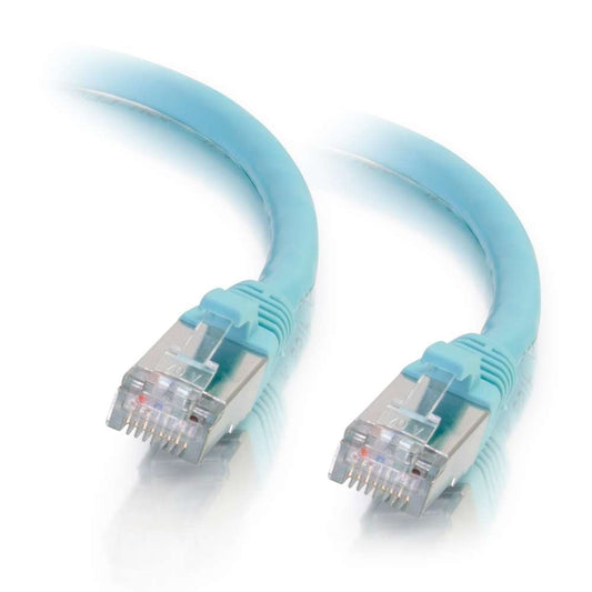 C2G / Cables to Go 00750 Cat6a Snagless Shielded (STP) Network Patch Cable, Aqua (12 Feet/3.04 Meters)