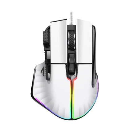 GAME FACTOR Mouse Laser Gamer MOG602 19000 dpi 8 Botones Personalizables Mediante Software USB 2.0 Oficina y Juegos Alambrico 0.2 ms Color Blanco