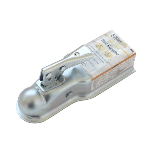 MAXXHAUL 70010 Acoplador de Remolque de Lengua Recta Canal de 3 Pulgadas, Bola de 2 Pulgadas, 3 Libras