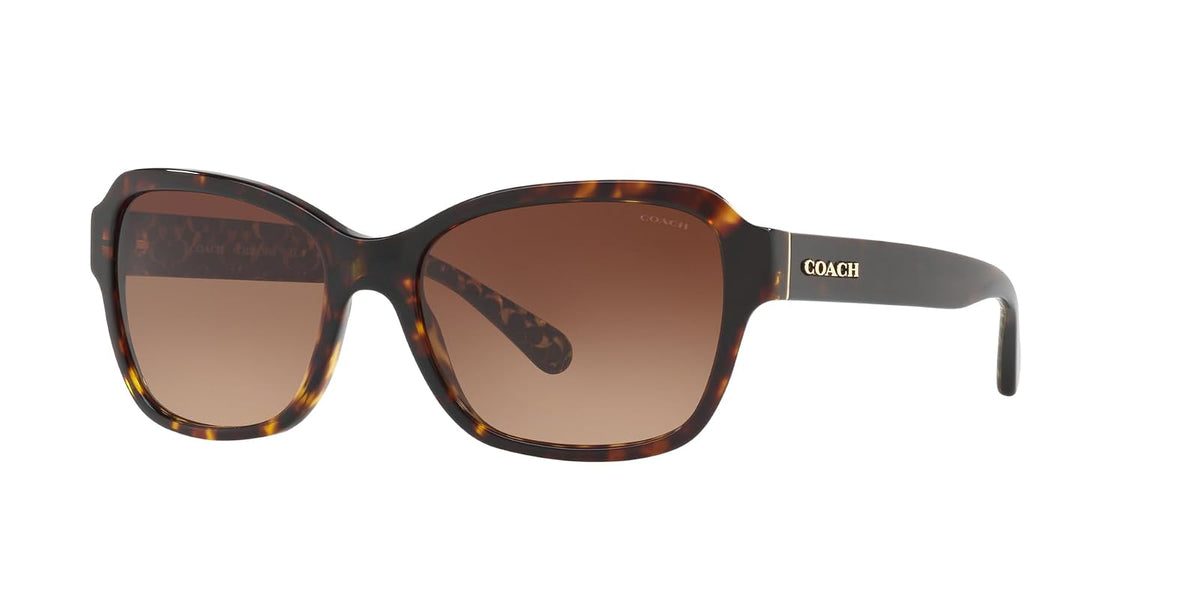 Coach HC8232 para mujer, L1010 Dark Tortoise Brown Grad, Estandar