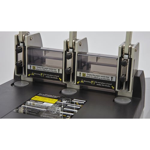 CARL XHC-150N - Perforadora de 3 agujeros, capacidad: 150 hojas de papel, negro/plateado