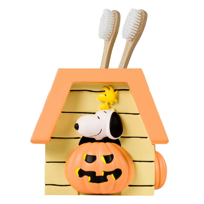 Peanuts Snoopy - Soporte para Cepillo de Dientes - Vaso para brochas de Maquillaje/bolígrafos (Producto con Licencia Oficial) de Franco Collectibles - Naranja - Cosecha de cacahuetes