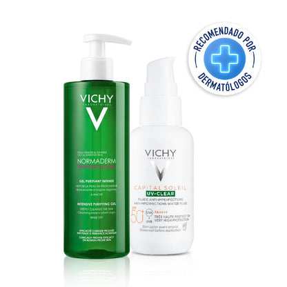 Kit Vichy Normaderm Piel Grasa con Ácido Salicílico Limpieza y Protección Solar