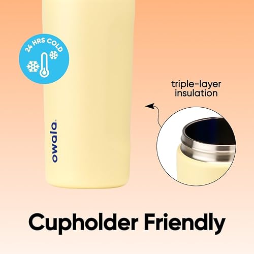 Owala Kids FreeSip Insulated Stainless Steel Water Bottle with Straw for Sports, Travel, and School, BPA-Free Sports Water Bottle, 16 oz, Misty Horizon