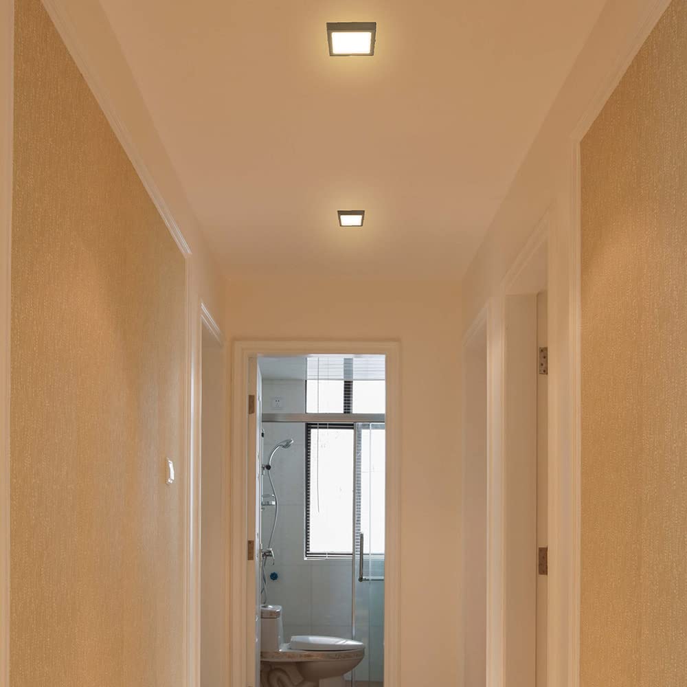 Tecnolite Lámpara Plafón LED de Sobreponer 12 W, Luz Suave Cálida, Interiores, No atenuable, LED integrado