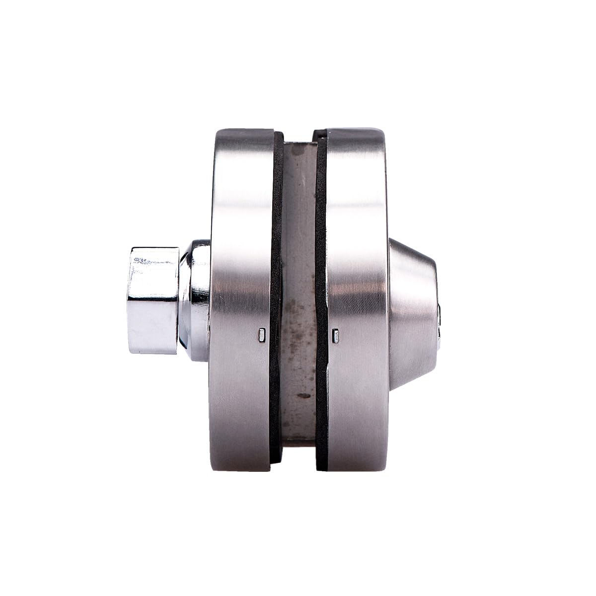 Brüken MX6406 Chapa para Puerta de Cristal Acero Inoxidable, Plata