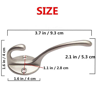 Ganchos Percheros de Pared Vintage | 10 Antiguo Aleaci?n Zinc Montado en la Pared Ganchos para Abrigos con 40 Tornillos, Para Cocina, Ba?o, Dormitorio (Plata)