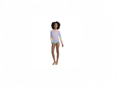 Hurley Traje de baño de Manga Larga Traje de baño de Dos Piezas para Niñas