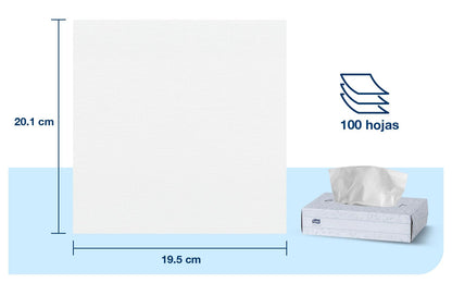 Tork Pañuelos Faciales Desechables Institucionales Sin Fragancia – Pañuelos para Consultorio Oficina y Recepción, 30 Cajas x 100 Pañuelos (3,000 Piezas) – Color Blanco