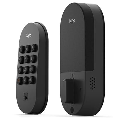 TP-Link Tapo DL100 Cerradura Digital WiFi con Teclado - 4 Modos de Acceso - Hasta 200 Códigos - Batería de Larga Duración - Comandos de Voz - Bloqueo Automático - App Tapo - Protección IP54