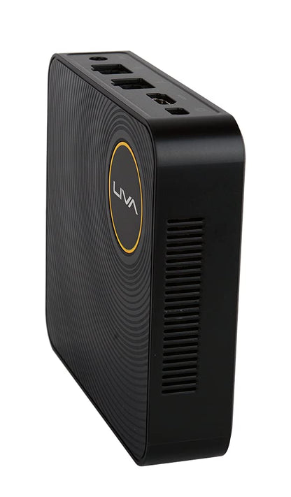 ECS Elitegroup Liva Z Mini PC Computadora Intel Celeron N3350 de Doble núcleo, 4GB DDR3L/64GB eMMC, Puerto Tipo C, Puerto 4K@60Hz HDMI+mDP, WiFi, Ethernet, Soporte de Doble Monitor (Liva Z N3350),