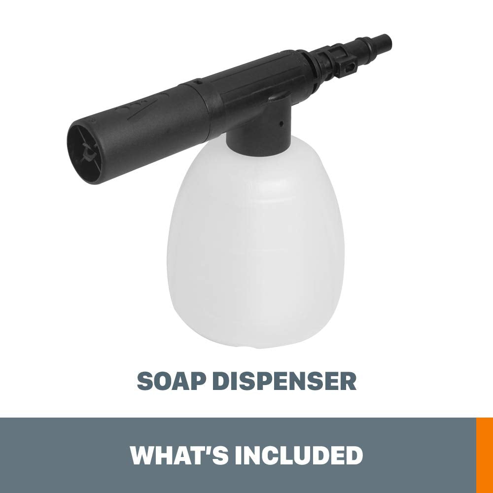 WORX WA4036 Acc Hydroshot Botella de Recipiente de Mezcla de jabón, 14 onzas, Blanco y Negro