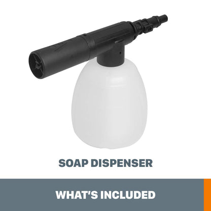 WORX WA4036 Acc Hydroshot Botella de Recipiente de Mezcla de jabón, 14 onzas, Blanco y Negro