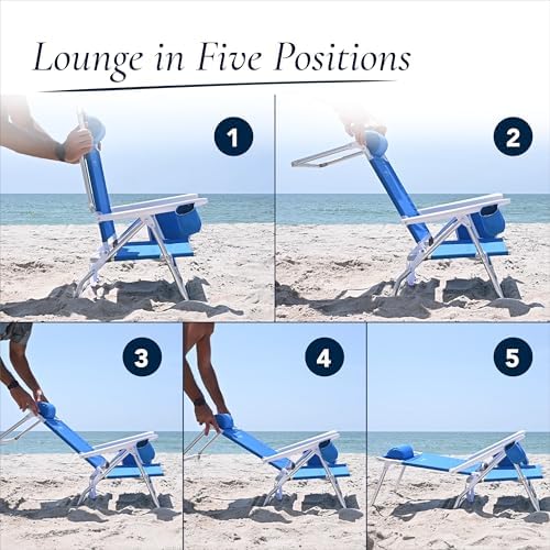 Caribbean Joe Chaby International Deluxe - Silla Plegable para Playa y Camping